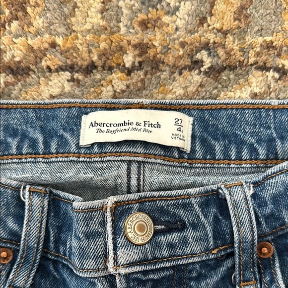 Abercrombie & Fitch The Boyfriend Mid Rise Jeans 27 - Picture 6 of 9